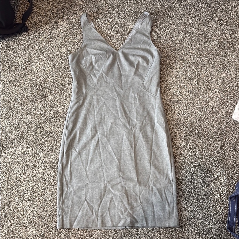 Silver V-Neck Dress